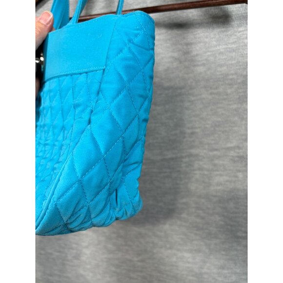 Vera Bradley Quilted Blue Tote Bag & Wallet Set Purse - Picture 8 of 16